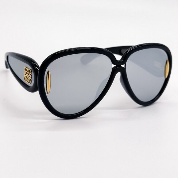 NEW LW40132I 01C, LOEWE UNISEX BLACK SILVER SUNGLASSES LOEWE main image 12